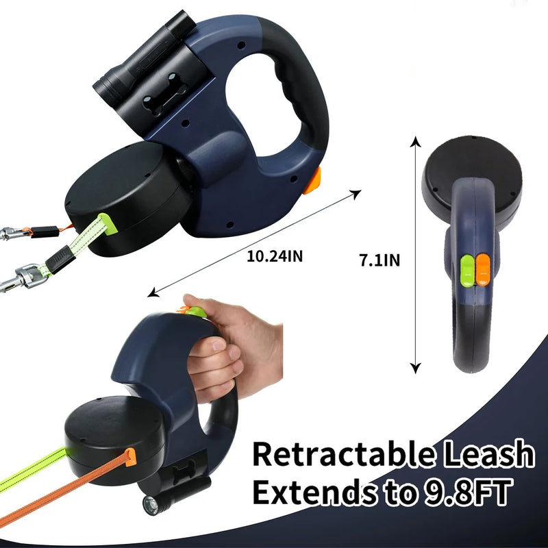 Double Retractable Dog Leash