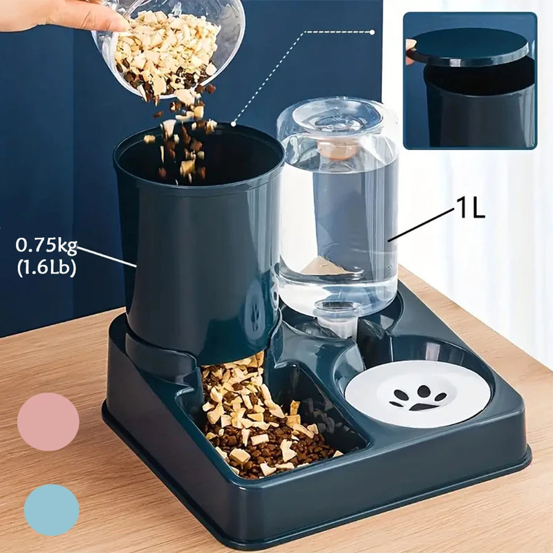 Automatic Cat Feeder Water Dispenser Set